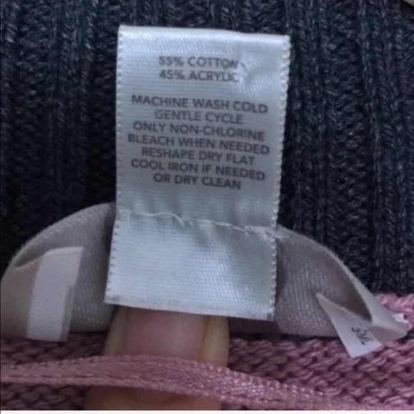 LOFT | Mauve Pink Color Block Open Front Cardigan - Picture 8 of 8